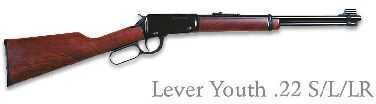 Henry Youth Lever Rifle 22 LR 16" Barrel Walnut Stock-img-0
