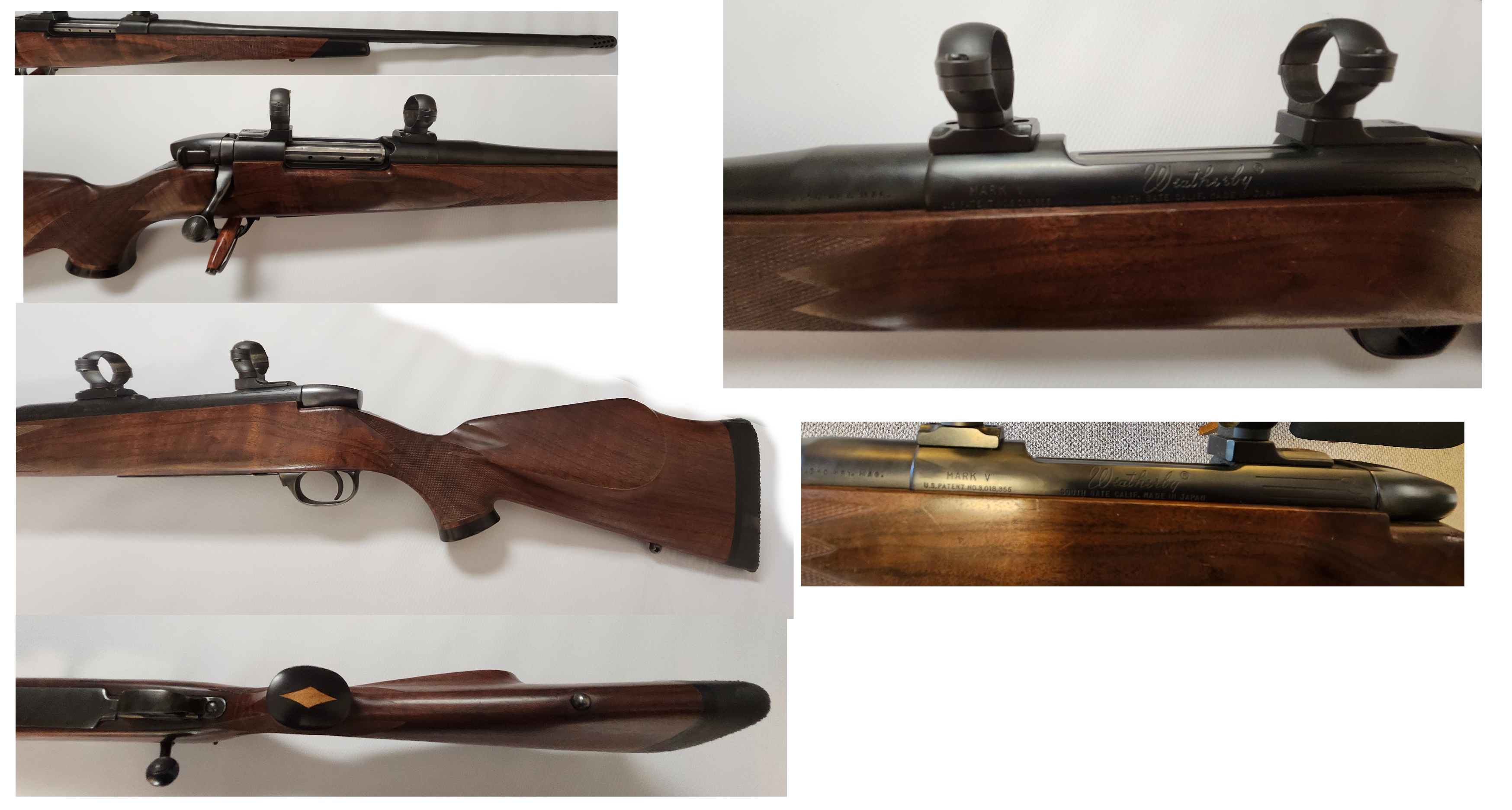 Weatherby Mark V Euromark Rifle 340 Weatherby Magnum 26" Barrel with Walnut Stock