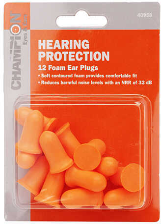 Champion Traps & Targets Molded Foam Plugs Earplugs Orange Disposable 6 Pai-img-2