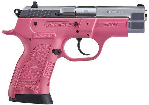 Sar Usa B6C Compact Semi-Auto Pistol 9mm Luger 3.80" Barrel (2)-13Rd Mags Pink Polymer Finish