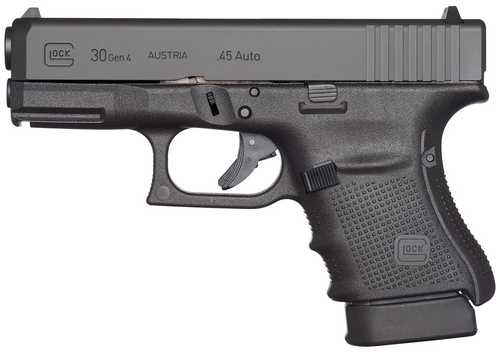 Glock G30 Gen4 45 ACP 3.78 in barrel, 10+1 capacity, Black Steel finish