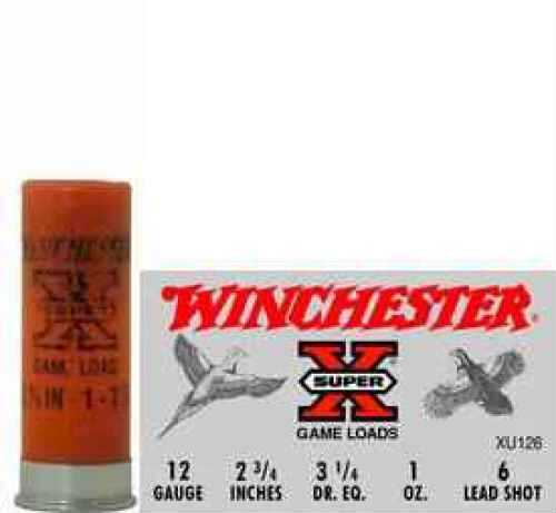 12 Gauge 25 Rounds Ammunition Winchester 2 3/4" 1 oz Lead #6