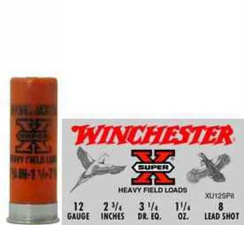 12 Gauge 25 Rounds Ammunition Winchester 2 3/4" 1 1/4 oz Lead #8