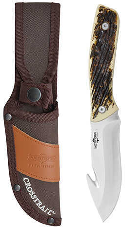 Western Knife - CrossTrail, 4" Blade, Drop Point, Brown Textured Delrin Handle Md: 19247