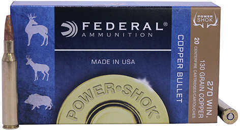 270 Winchester 20 Rounds Ammunition Federal Cartridge 130 Grain Hollow Point