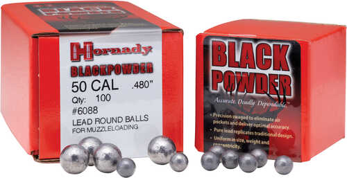 <span style="font-weight:bolder; ">Hornady</span> Lead Balls .480 (50 Caliber) Per 100 6088