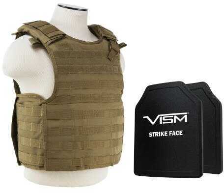 QR Carrier Vest with 10" x 12" PE Hard Plates Tan Md: BPCVPCVQR2964T-A