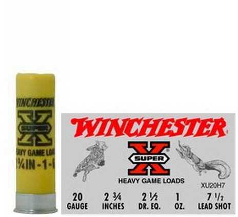 20 Gauge 25 Rounds Ammunition Winchester 2 3/4" 1 oz Lead #7 1/2