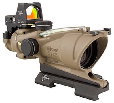 Trijicon ACOG 4x32 Flat Dark Earth Scope, Dual Illumination Green Crosshair Reticle with 3.25 MOA RMR Type 2 Sight