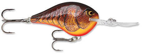 Rapala Dives-To Series Custom Ink Lure Size 04 2" Length 4 Depth Number 6 Treble Hooks Dark Brown Crawdad Per 1