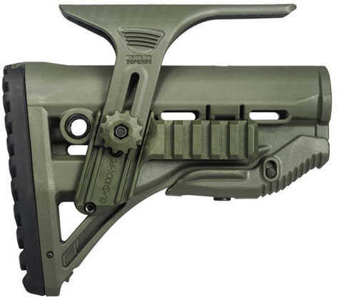 Recoil Reducing M4/AR-15 Stock Adjustable Cheek Riser with Picatinny Rail, Olive Drab Green Md: GL-S