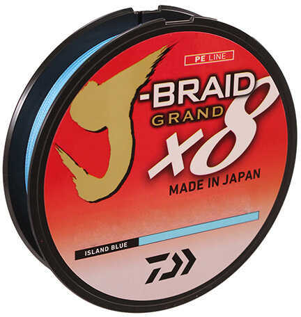 Daiwa J-Braid x8 Grand Braided Line 150 Yards , 10 lbs Tested, .006" Diameter, Island Blue