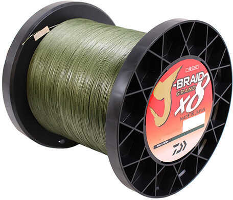 Daiwa J-Braid x8 Grand Braided Line 3000 Yards , 20 lb Tested, .009" Diameter, Dark Green