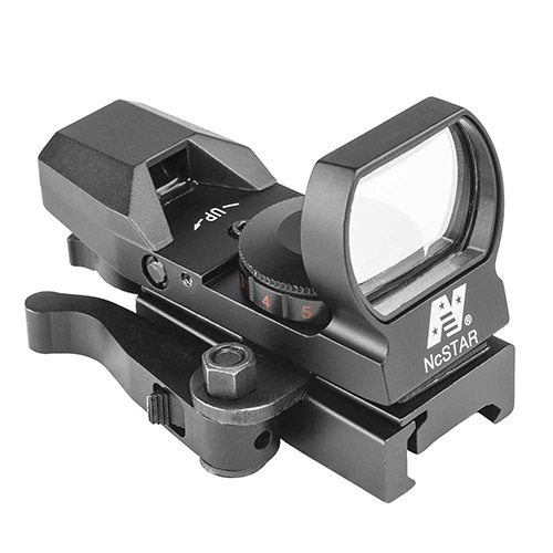 NcStar Red & Green Reflex Sight with 4 Reticles and QR Mount, Black