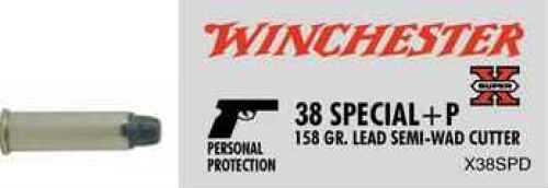 38 Special 50 Rounds Ammunition Winchester 158 Grain Semi-Wadcutter