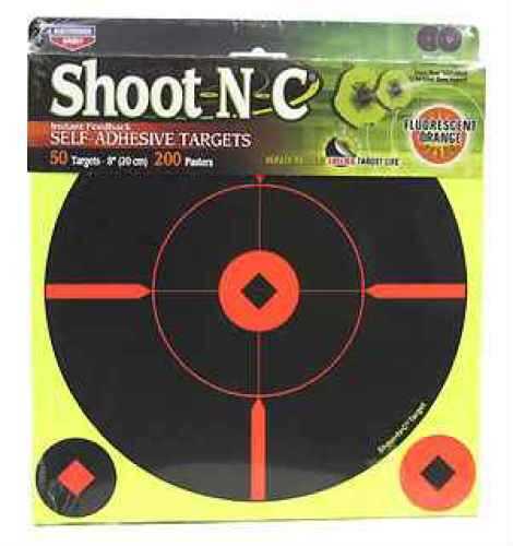 Birchwood Casey Shoot-N-C Target Round Crosshair Bullseye 8" 50 Targets 34850