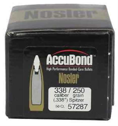 <span style="font-weight:bolder; ">Nosler</span> 338 Caliber 250 Grains AccuBond Bullets (Per 50) 57287