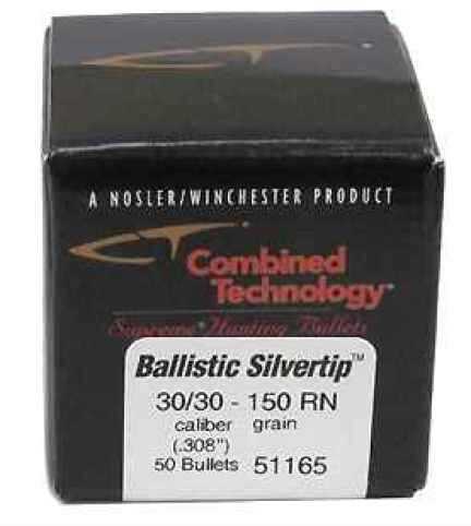 <span style="font-weight:bolder; ">Nosler</span> 30 Caliber 150 Grains 30-30 Winchester Ballistic Silvertip (Per 50) 51165