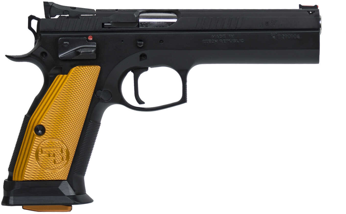 Cz 75 Tactical Sport Pistol 40 S&w Orange Grips 5.23