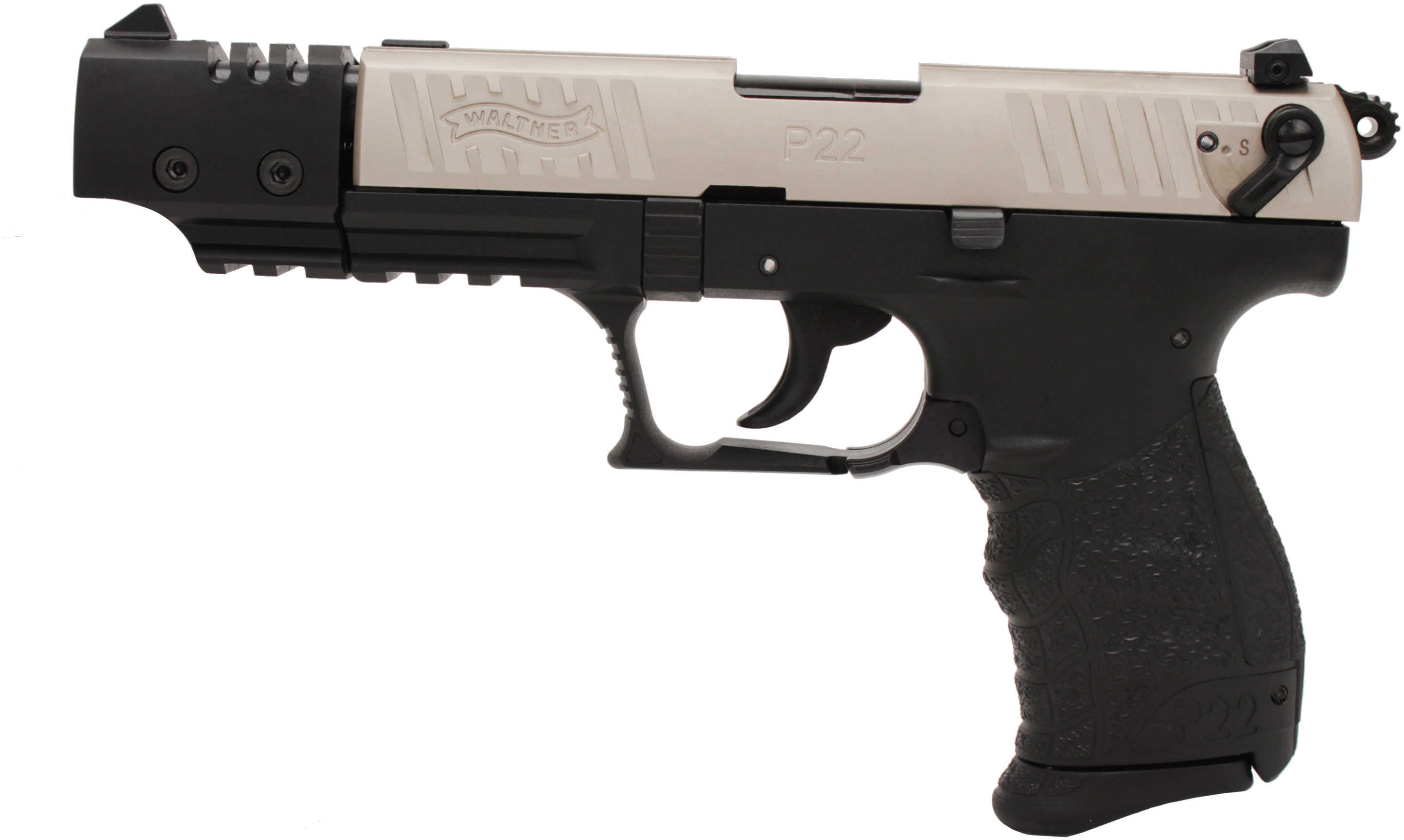 Walther P22 Pistol 22 Long Rifle Target Pistol Nickel 5barrel Usa Semi