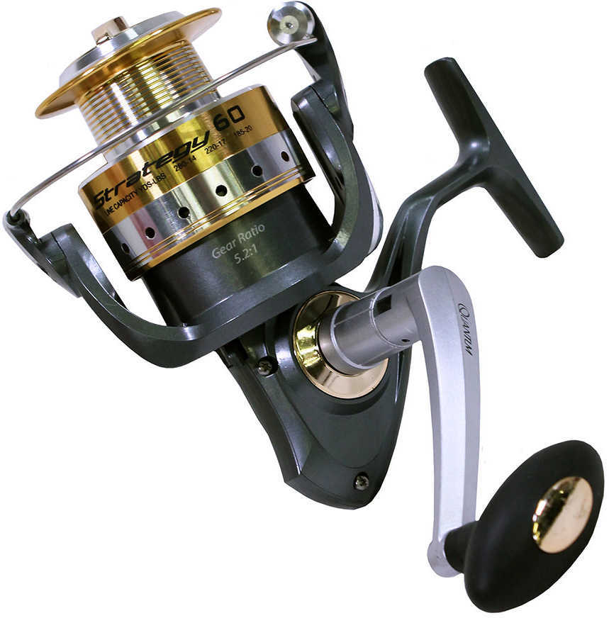 Zebco / Quantum Strategy Spinning Reel Size: 60 5.2:1 Gear Ratio 38" Retrieve Rate 8 Bearings Ambidextrous Boxe