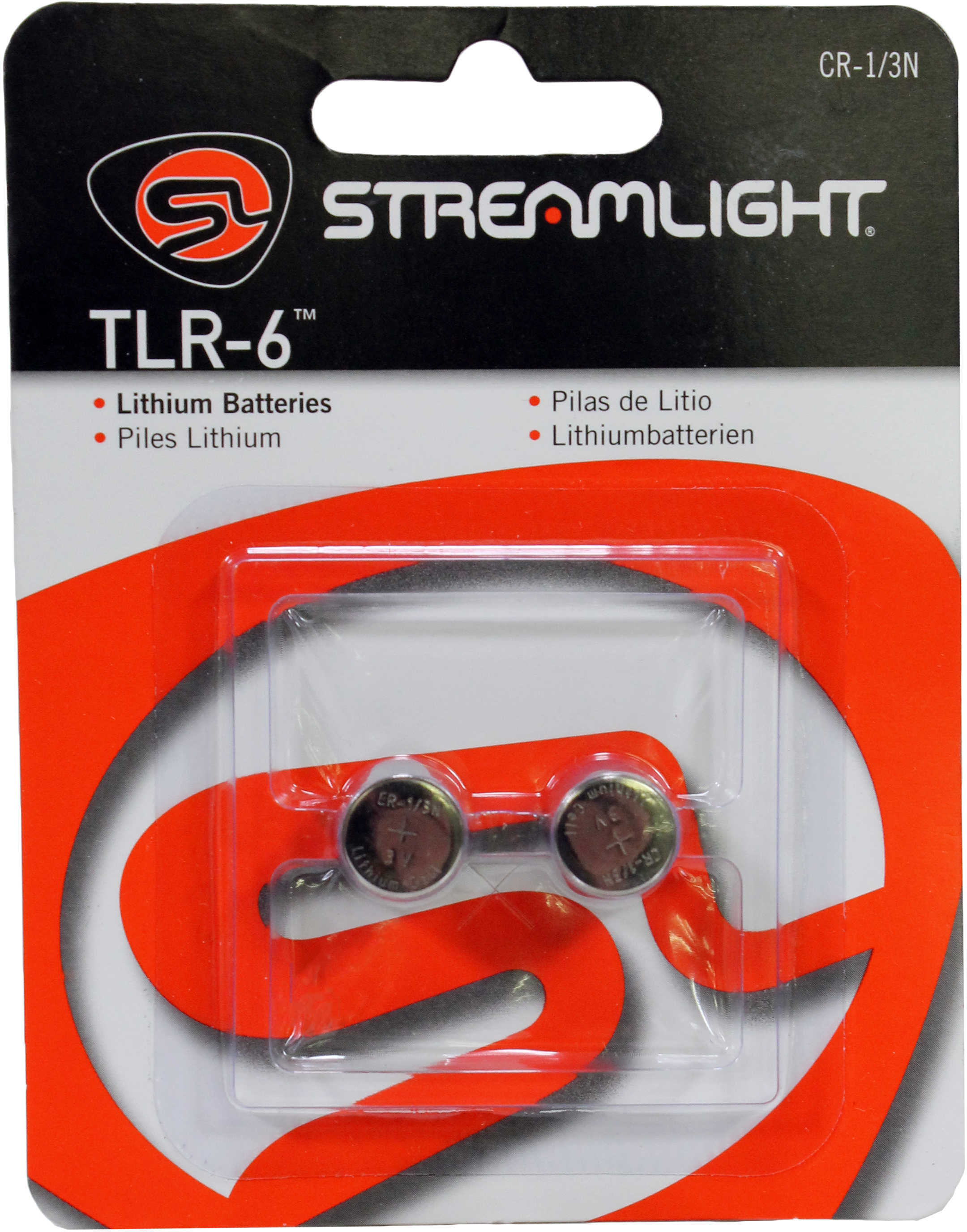 Streamlight CR 1/3N Lithium Batteries, TLR-6, Per 2 Md: 69271