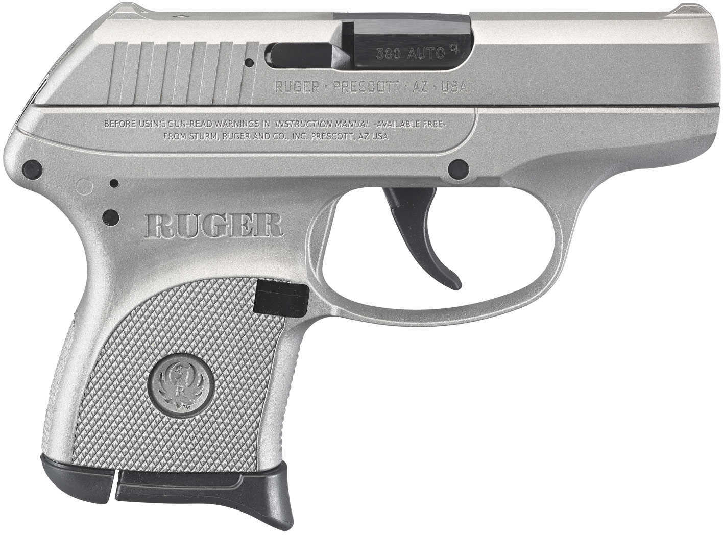 Ruger 3741 LCP SS 380 ACP Semi-Auto Pistol Stainless Steel 2.75" Barrel Cerakote Finish