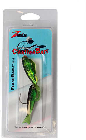 Z-Man / Chatterbait Flashback Mini Lures 1/16 oz Weight Chartreuse/Fire Tiger Per Md: CB-FBMINI116