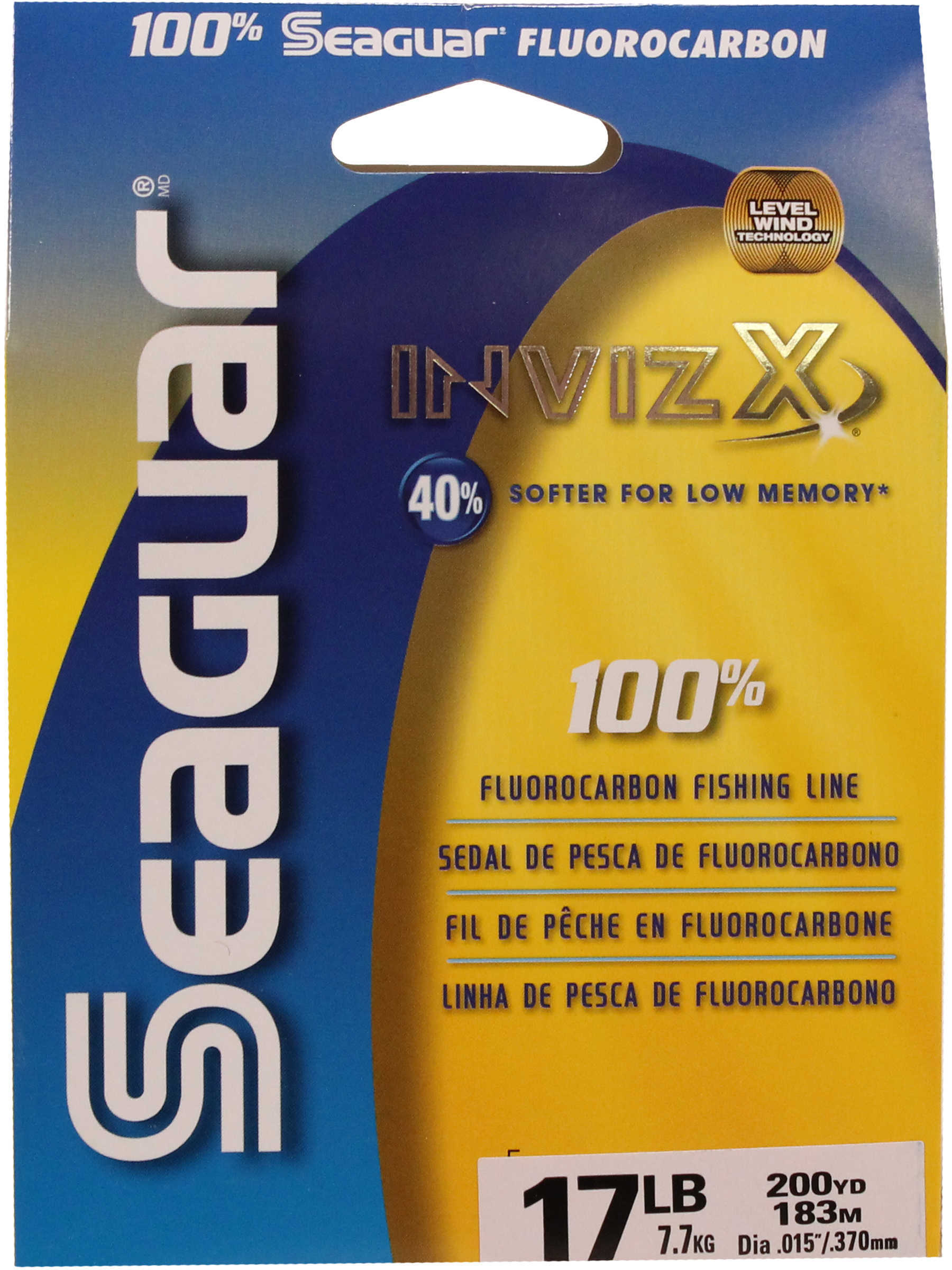 Seaguar / Kureha America Invizx 100% Fluorocarbon 17 Pound 200 Yard-img-1