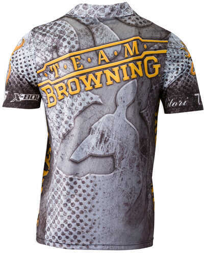 Browning Team Shooting Polo Shirt - Gray, Medium Md: 3010556902