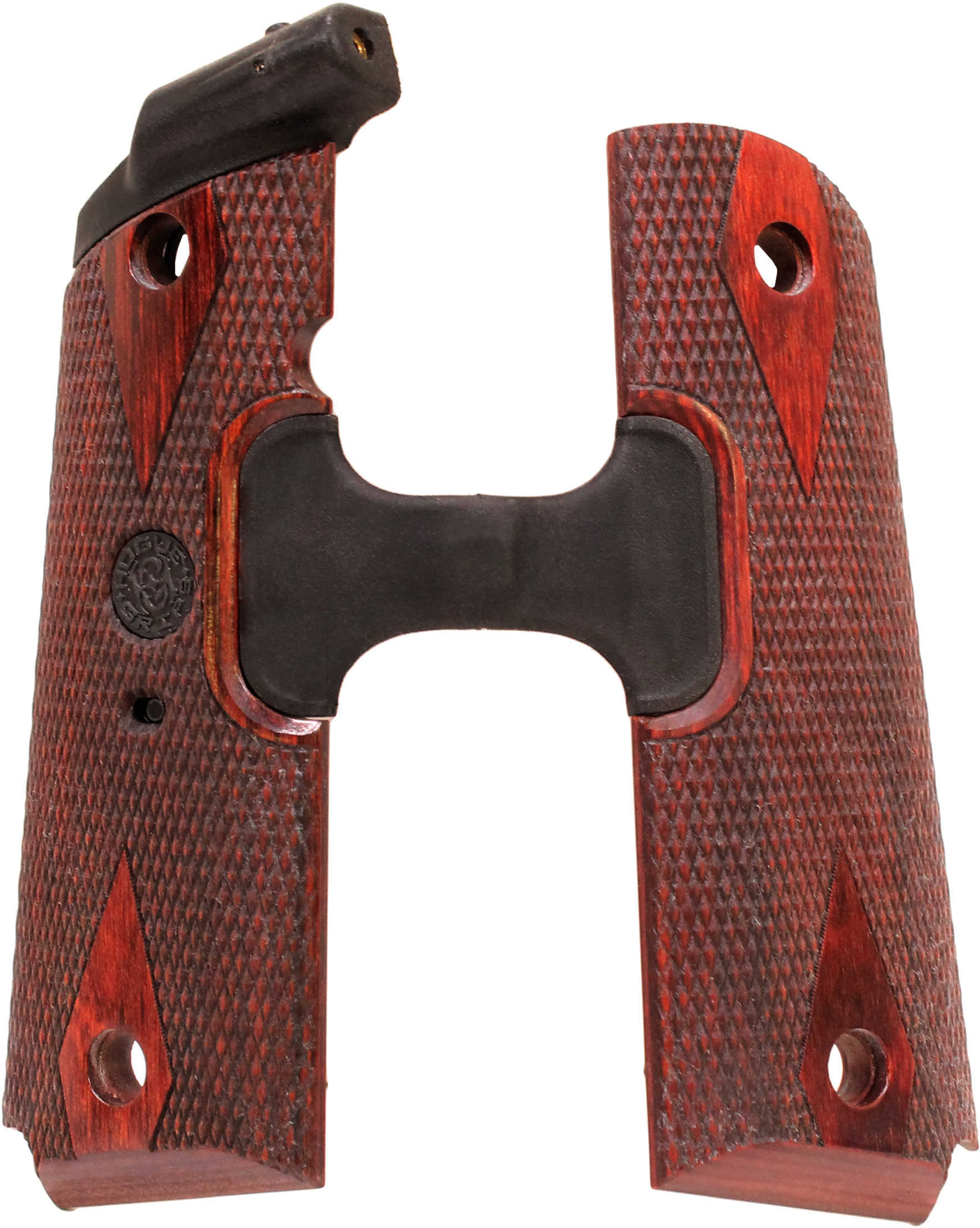 Hogue Laser Enhanced Grip Red Government Model 1911 Reinforced Rosewood Checkered Md: 45580