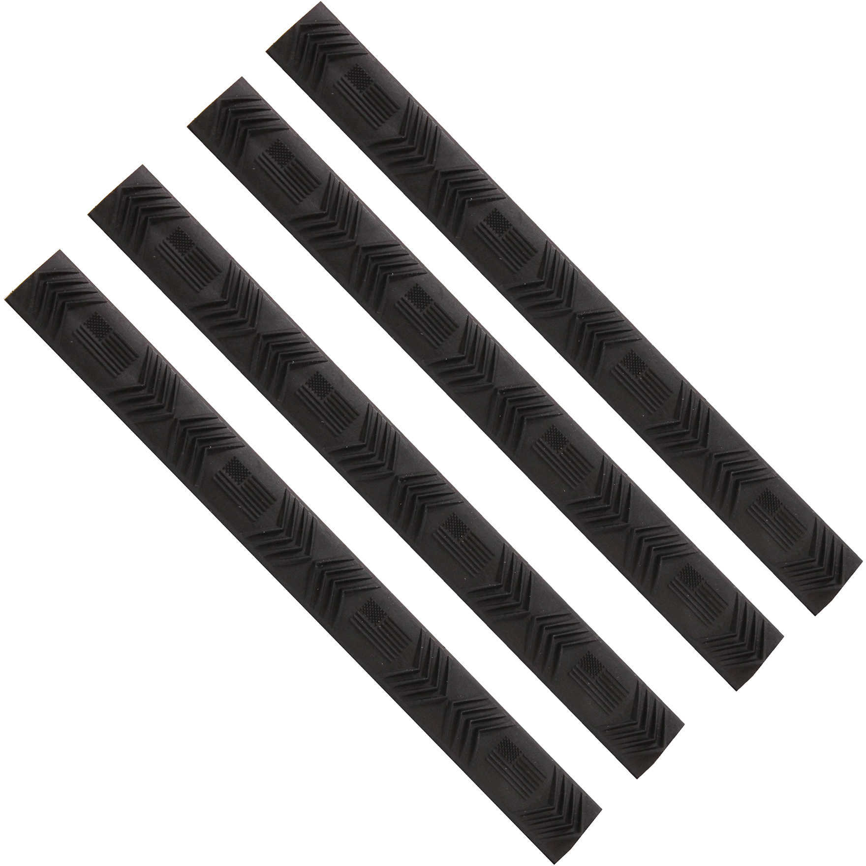 M-Lok Wedgelok Rail Covers American Flag, Black, 4 Pack Md: 4332-4PK-(FLAG)-BK