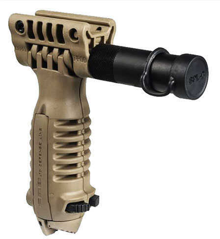 Tactical Foregrip with Integrated Adjustable Bipod and Incorporated Flashlight Flat Dark Earth Md: T