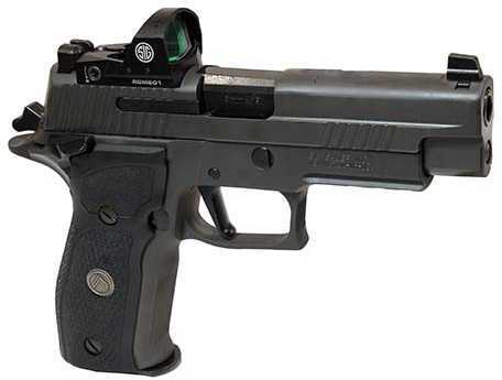 Sig Sauer P226 Legion SAO Pistol w/Romeo1 Sight 9mm 4.4 in Checkered G10 Grip Grey PVD Finish Romeo1 Red Dot 15Rd