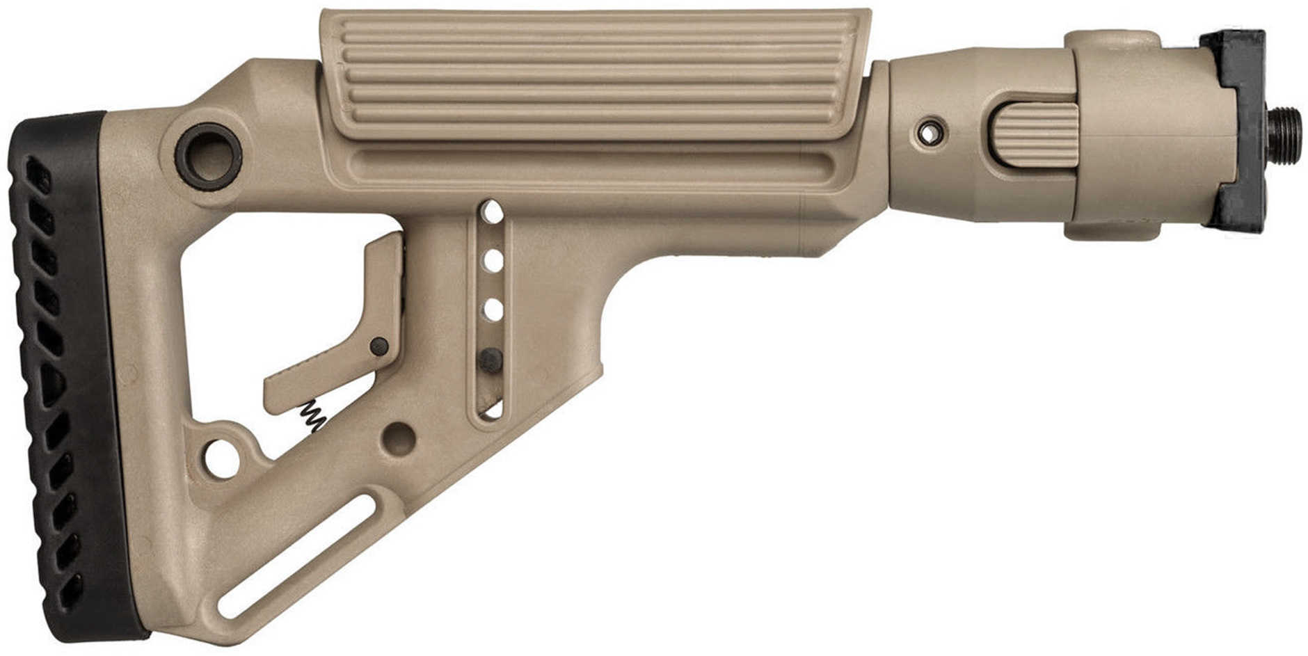 Tactical Folding Buttstock with Cheek Riser, VZ.58, Polymer Lock, Flat Dark Earth