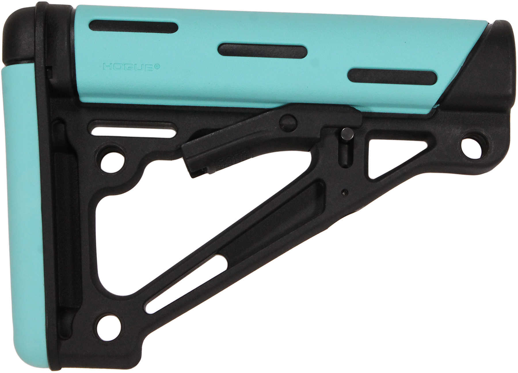 AR-15/M-16 OverMolded Collapsible Buttstock Mil-Spec Buffer Tube, Aqua Rubbe