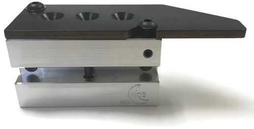 Bullet Mold 3 Cavity Aluminum .358 caliber Plain Base 128 Grains with Round Nose profile type. The classic