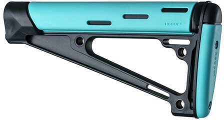 Hogue AR-15/M-16 OverMolded Fixed Buttstock, A2 Buffer Tube, Aqua