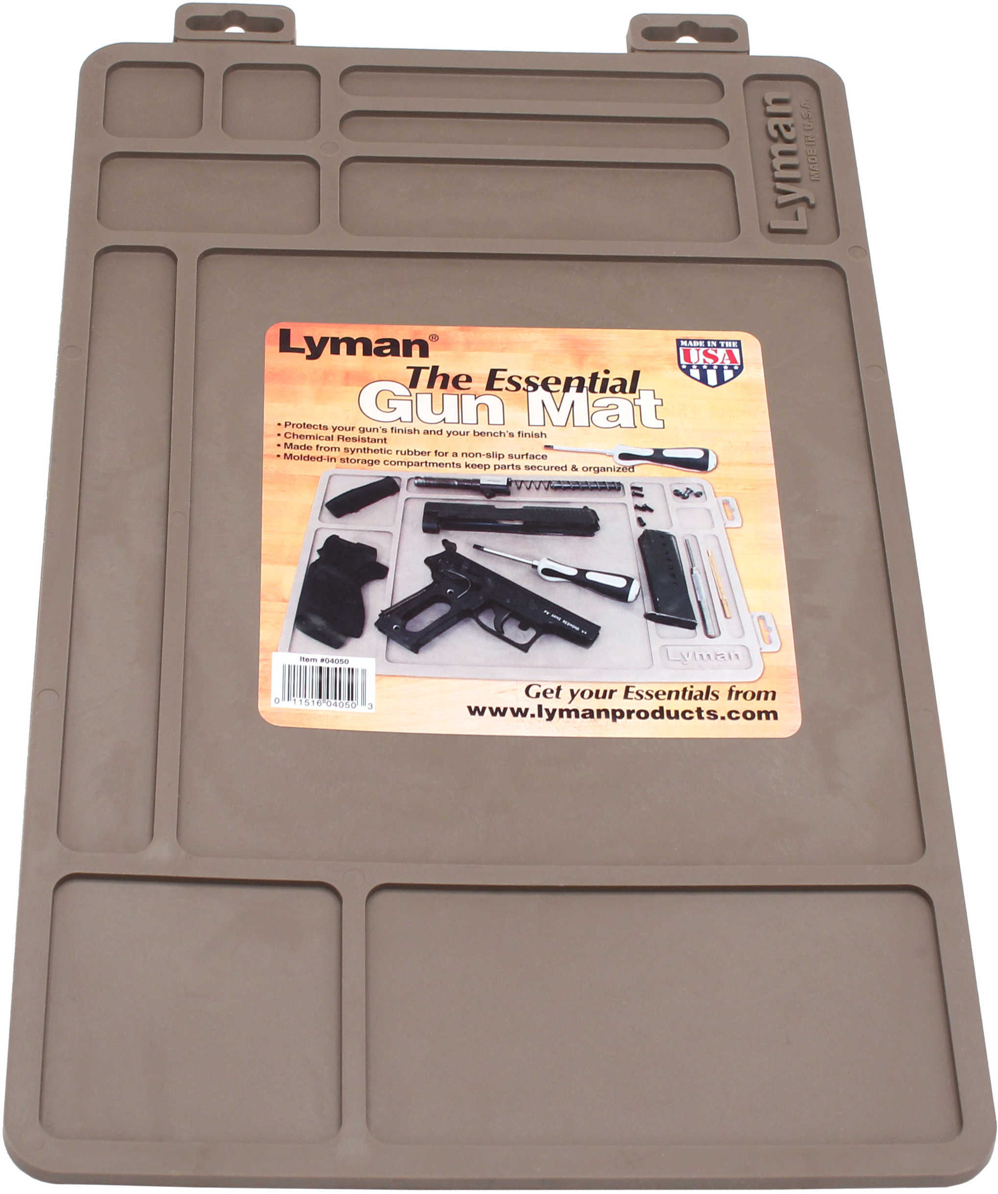 Lyman Essential Gun Mat with Molded storage compartments - Rifle or Handgun  Size