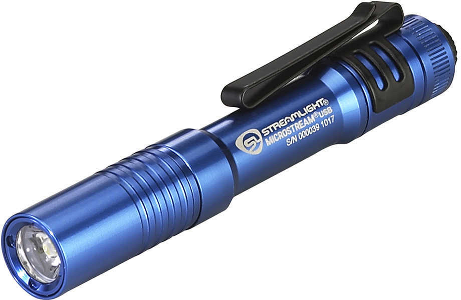 Streamlight MicroStream USB Ultra Compact Rechargeable Personal Light with 5" Cord Blue Clam Package