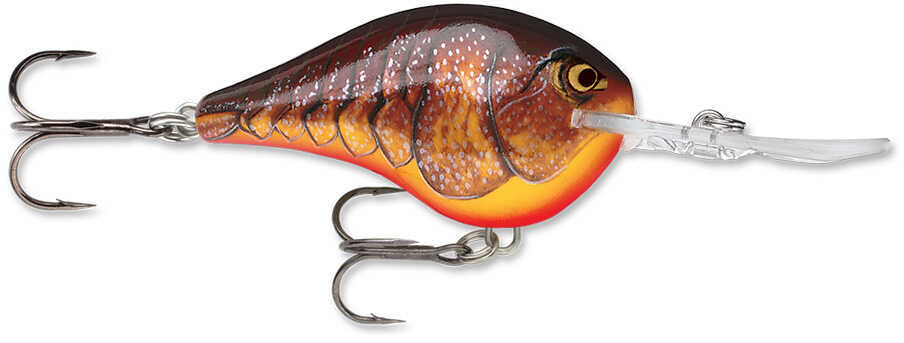 Rapala Dives-To Series Custom Ink Lure Size 04 2" Length 4 Depth Number 6 Treble Hooks Dark Brown Crawdad Per 1