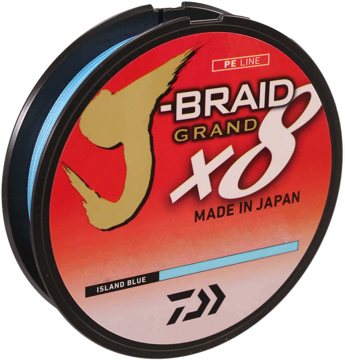 Daiwa J-Braid x8 Grand Braided Line 150 Yards , 20 lb Tested, .009" Diameter, Island Blue