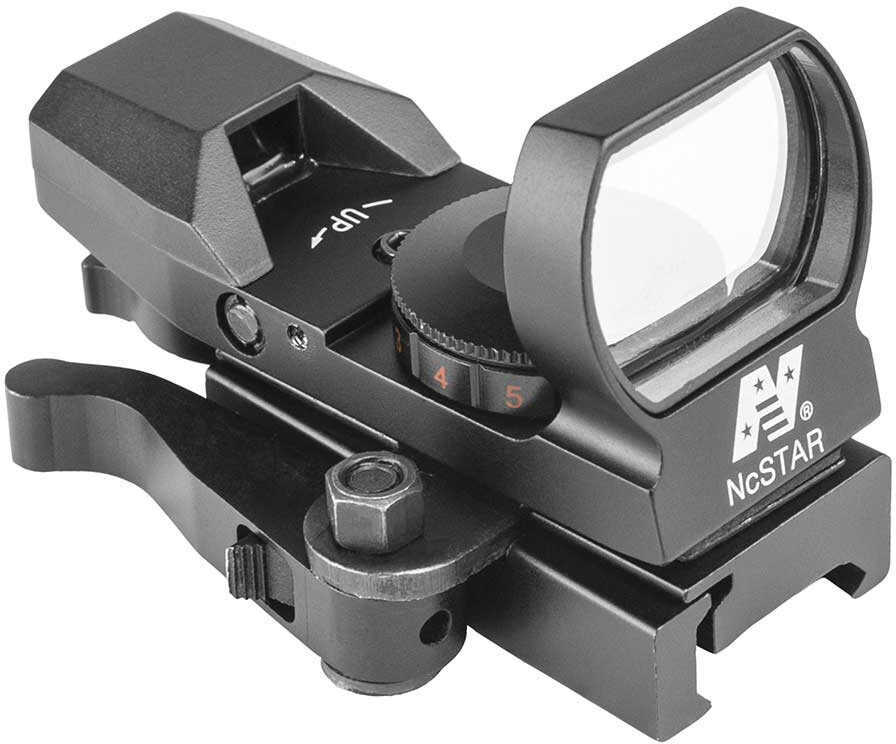 NcStar Red & Green Reflex Sight with 4 Reticles and QR Mount, Black