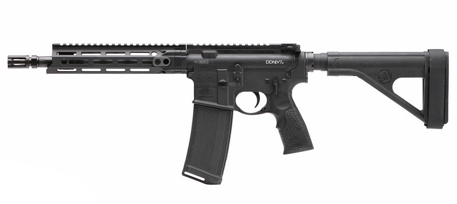 Daniel Defense DDM4 V7 Semi-automatic AR Pistol 300 Blackout 10.3" CHF Barrel Aluminum Reciever Finish SB Brace 32Rd MLOK Rail 02-128-19153