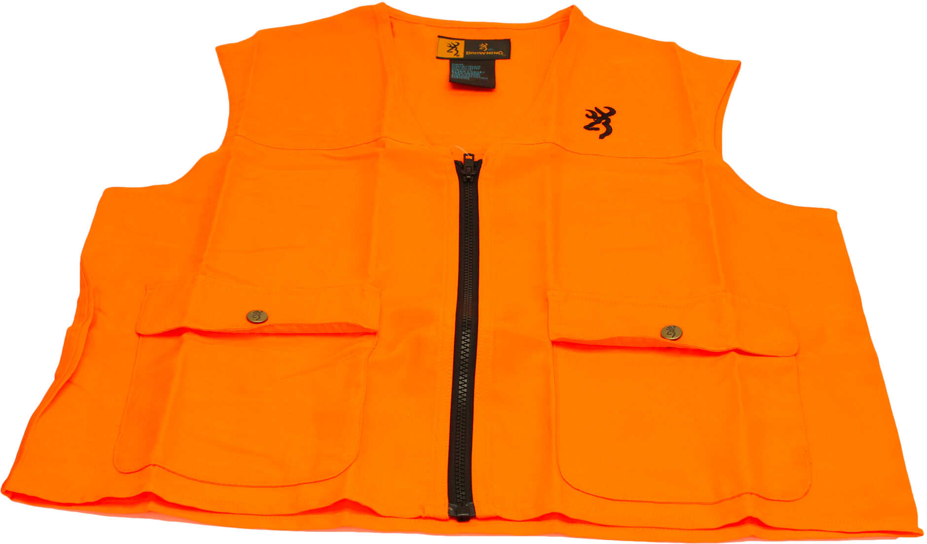 Browning Junior Safety Vest W/Logo Blaze Orange X-Large-img-1