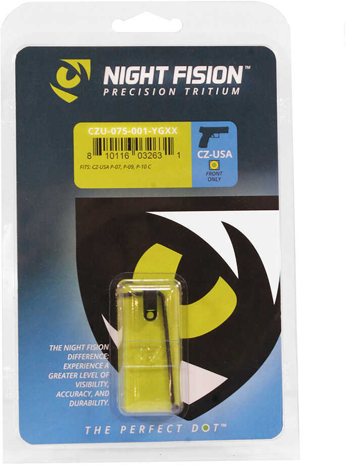 Night Fision Perfect Dot Tritium Sights CZ-USA P-07 & P-09 P-10 Front Only White