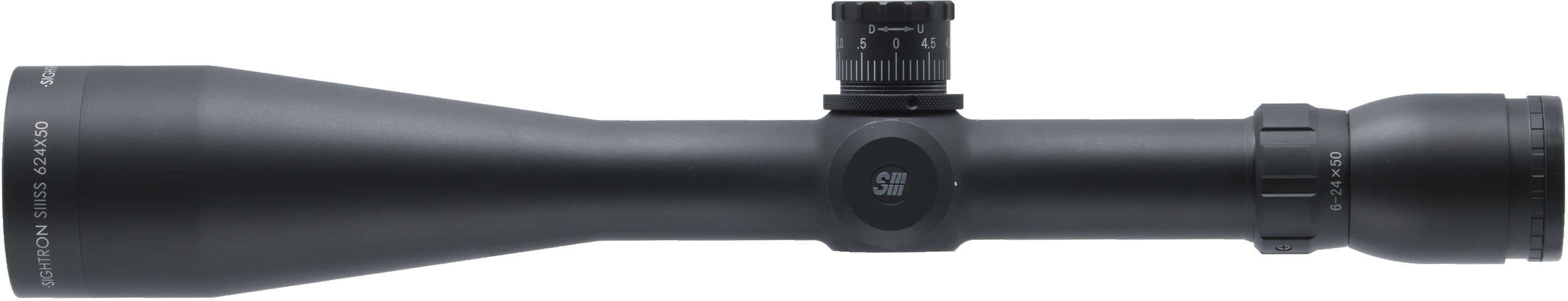 Sightron SIII Long Range Riflescope 6-24x50mm, 30mm Tube, Mil-Dot Reticle, Black