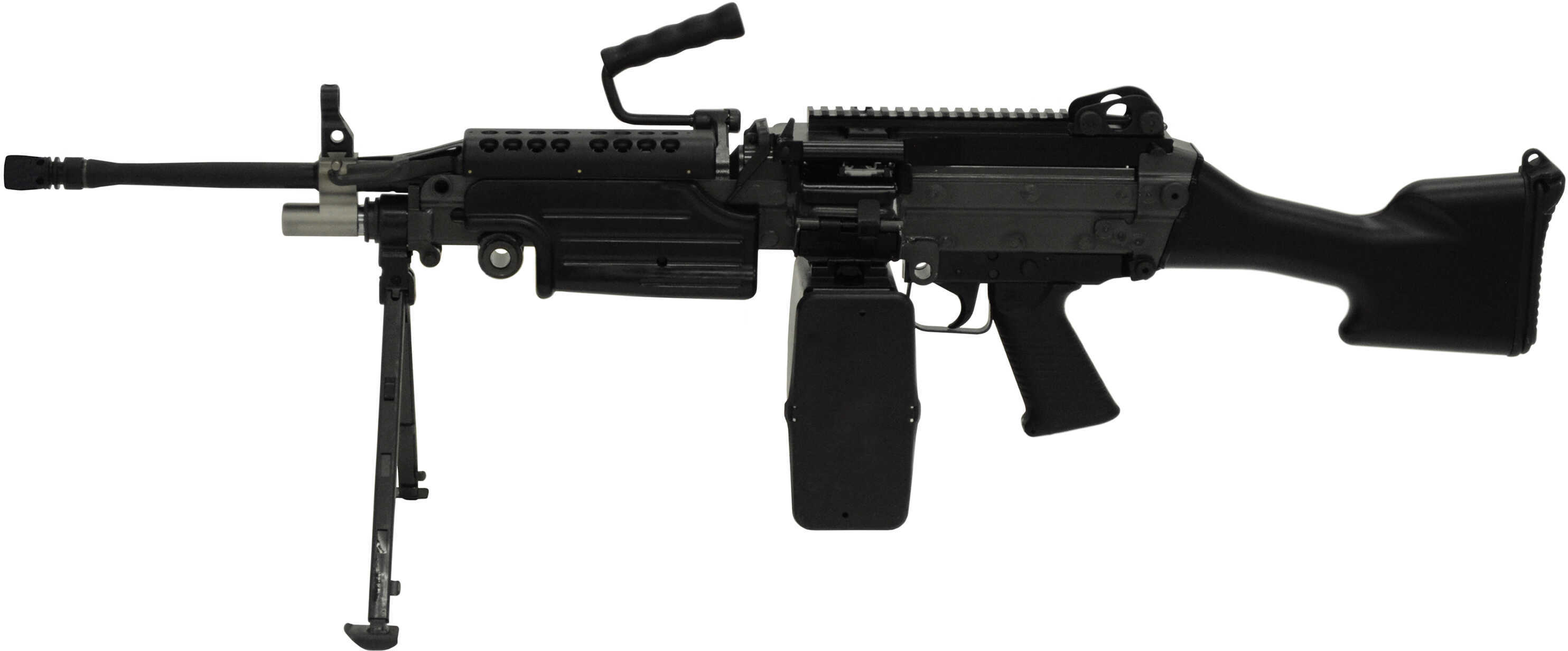 FNH USA M249S Series Military Collector Semi-Automatic Rifle 223 Remington /5.56mm NATO 20.5" Barrel Black Finish 30 Round /200 Box Mag With Links