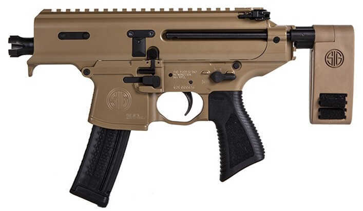 SIG Sauer MPX Copperhead Semi Automatic Pistol 9mm Luger 3.5" Barrel 20 Round Flat Dark Earth