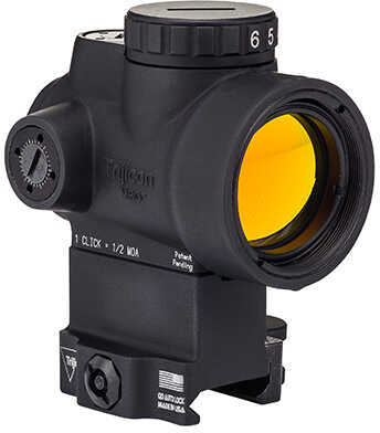 Trijicon Miniature Rifle Optic (MRO) Sight 2.0 MOA Adj Green Dot with Lower 1/3 Co-Witness Levered QR Mount, Matte Black